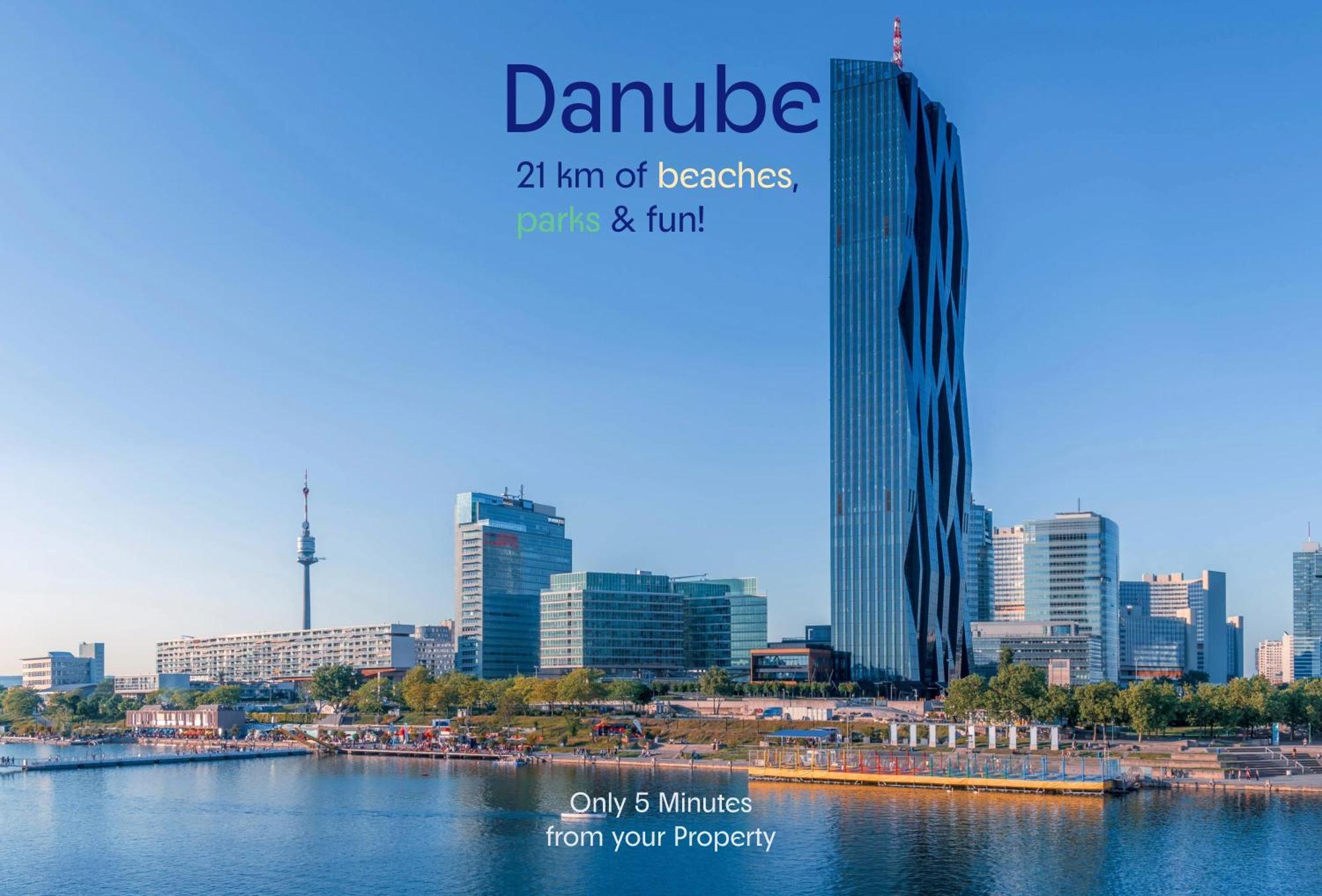 Joyful 2Br Apt. @ Millenium Tower And The Danube Виена Екстериор снимка